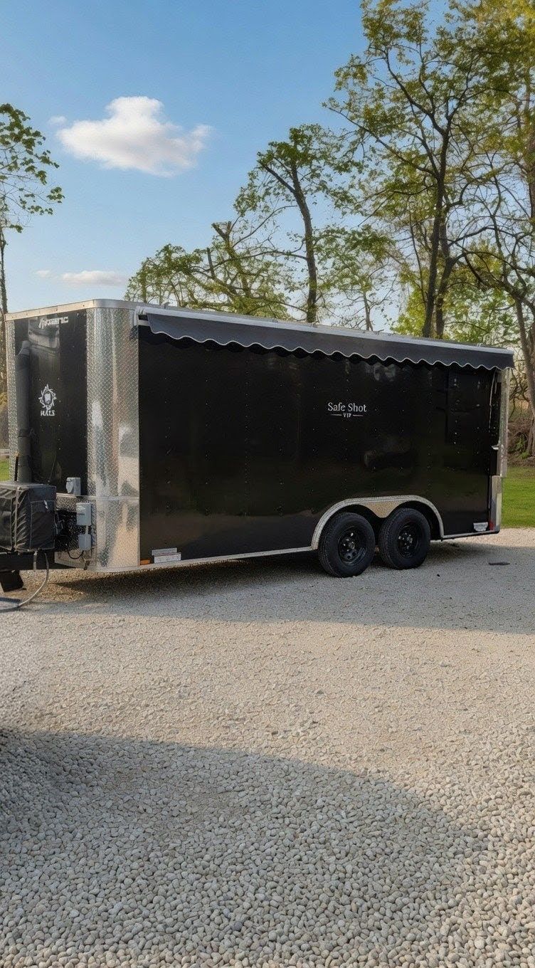 M.A.C.S. Mobile Defense Unit training trailer parked outdoors